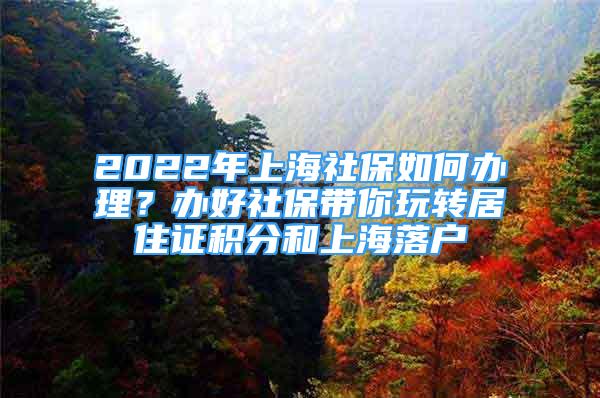 2022年上海社保如何办理？办好社保带你玩转居住证积分和上海落户