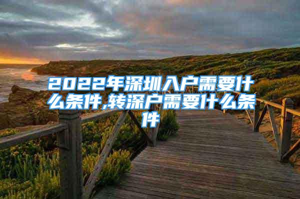 2022年深圳入户需要什么条件,转深户需要什么条件