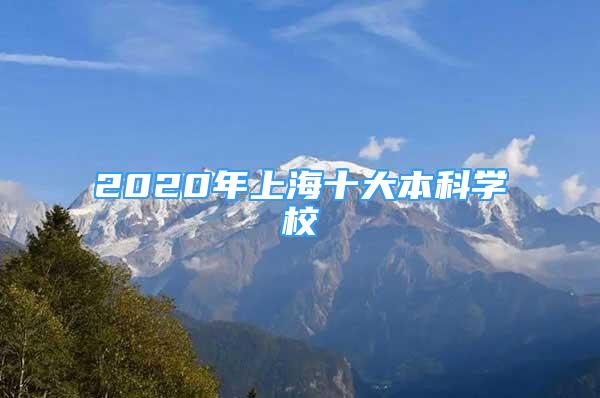 2020年上海十大本科学校