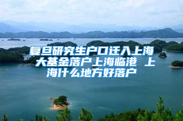 复旦研究生户口迁入上海 大基金落户上海临港 上海什么地方好落户