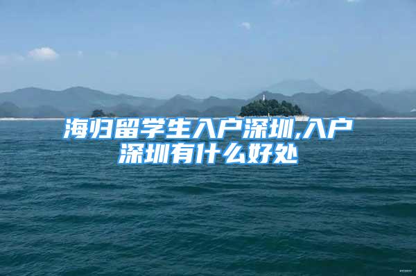 海归留学生入户深圳,入户深圳有什么好处