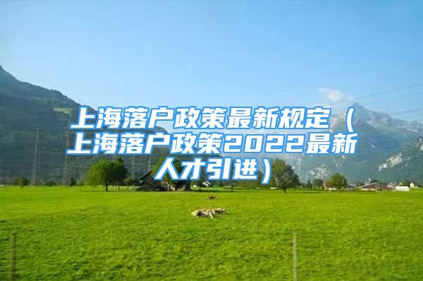 上海落户政策最新规定（上海落户政策2022最新人才引进）