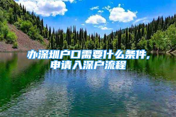 办深圳户口需要什么条件,申请入深户流程