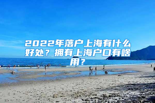 2022年落户上海有什么好处？拥有上海户口有啥用？