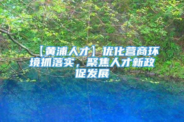 【黄浦人才】优化营商环境抓落实，聚焦人才新政促发展