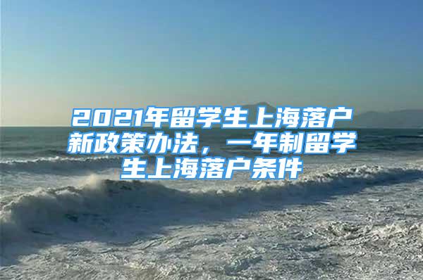 2021年留学生上海落户新政策办法，一年制留学生上海落户条件