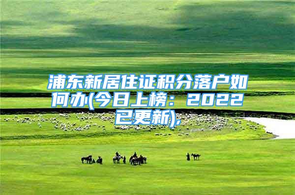 浦东新居住证积分落户如何办(今日上榜：2022已更新),