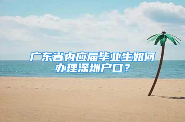 广东省内应届毕业生如何办理深圳户口？