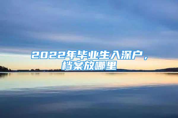 2022年毕业生入深户，档案放哪里