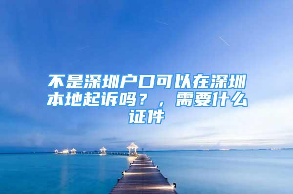 不是深圳户口可以在深圳本地起诉吗？，需要什么证件