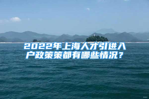 2022年上海人才引进入户政策策都有哪些情况？