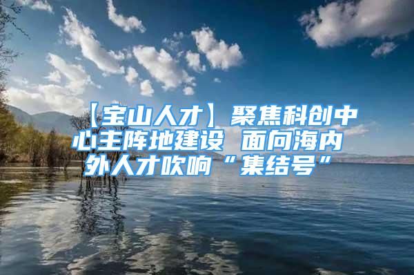 【宝山人才】聚焦科创中心主阵地建设 面向海内外人才吹响“集结号”