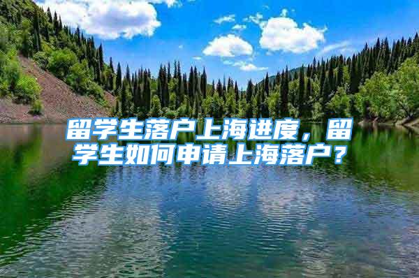 留学生落户上海进度，留学生如何申请上海落户？