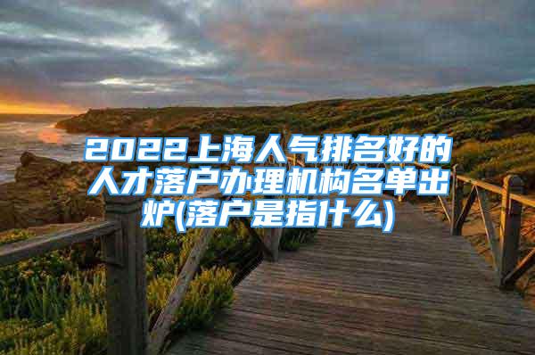 2022上海人气排名好的人才落户办理机构名单出炉(落户是指什么)