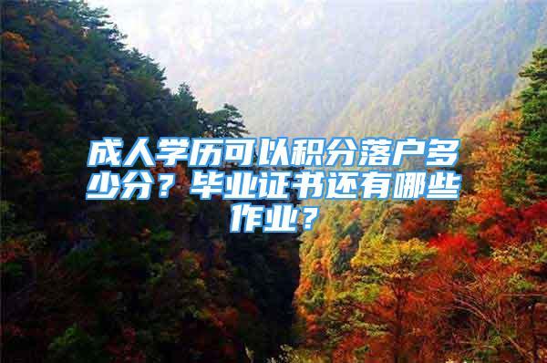 成人学历可以积分落户多少分？毕业证书还有哪些作业？