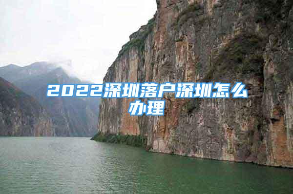 2022深圳落户深圳怎么办理