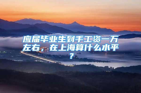 应届毕业生到手工资一万左右，在上海算什么水平？