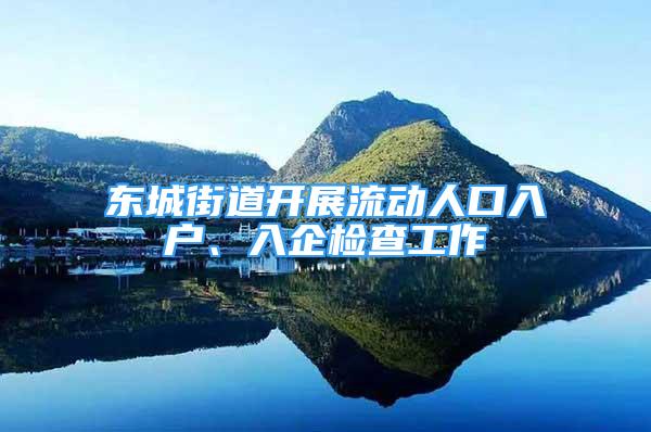 东城街道开展流动人口入户、入企检查工作