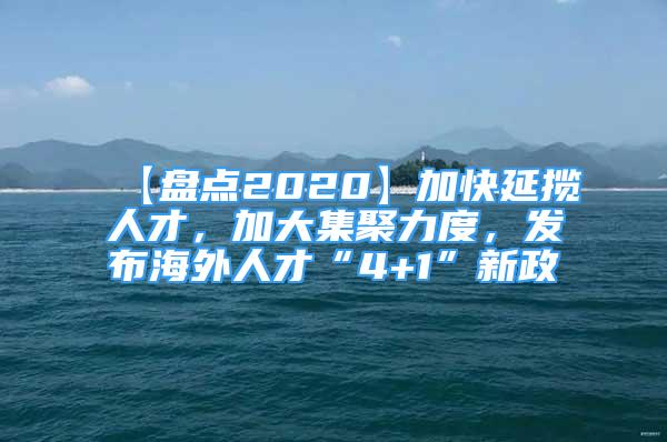 【盘点2020】加快延揽人才，加大集聚力度，发布海外人才“4+1”新政