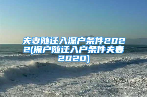 夫妻随迁入深户条件2022(深户随迁入户条件夫妻2020)