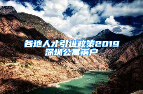 各地人才引进政策2019深圳公寓落户