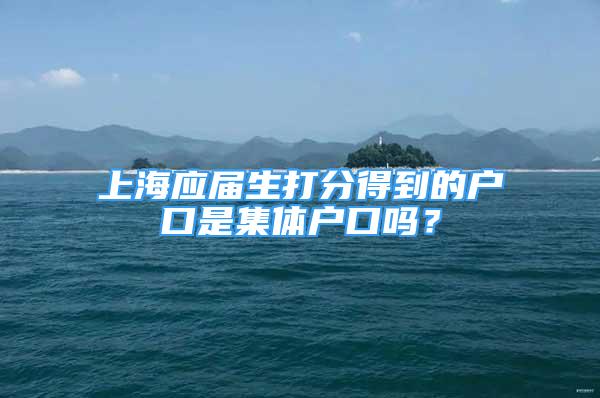 上海应届生打分得到的户口是集体户口吗？