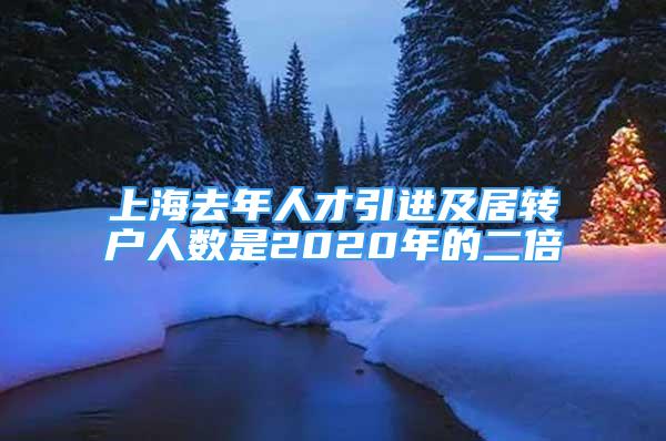 上海去年人才引进及居转户人数是2020年的二倍