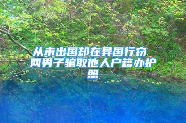 从未出国却在异国行窃 两男子骗取他人户籍办护照