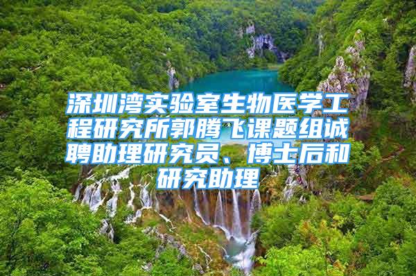 深圳湾实验室生物医学工程研究所郭腾飞课题组诚聘助理研究员、博士后和研究助理