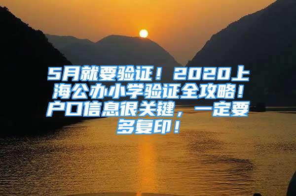 5月就要验证！2020上海公办小学验证全攻略！户口信息很关键，一定要多复印！