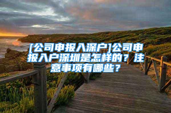 [公司申报入深户]公司申报入户深圳是怎样的？注意事项有哪些？