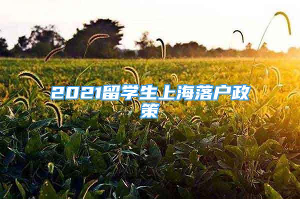 2021留学生上海落户政策