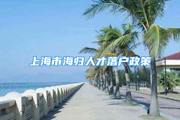 上海市海归人才落户政策