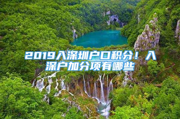 2019入深圳户口积分！入深户加分项有哪些