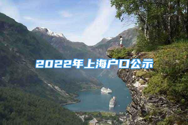 2022年上海户口公示