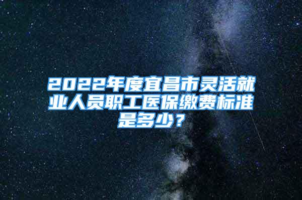 2022年度宜昌市灵活就业人员职工医保缴费标准是多少？