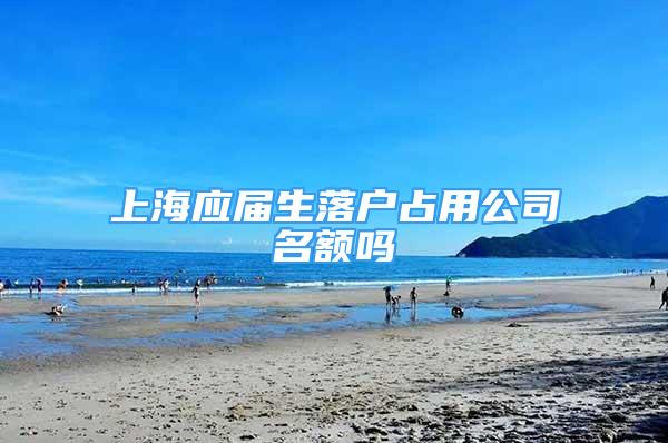 上海应届生落户占用公司名额吗