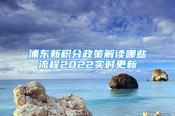 浦东新积分政策解读哪些流程2022实时更新