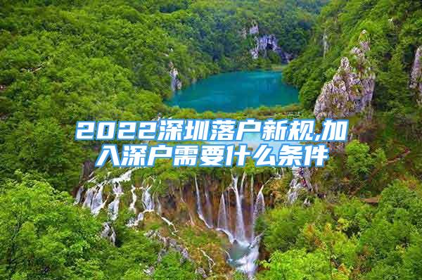 2022深圳落户新规,加入深户需要什么条件