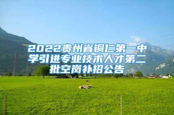 2022贵州省铜仁第一中学引进专业技术人才第二批空岗补招公告