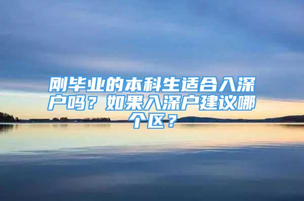 刚毕业的本科生适合入深户吗？如果入深户建议哪个区？