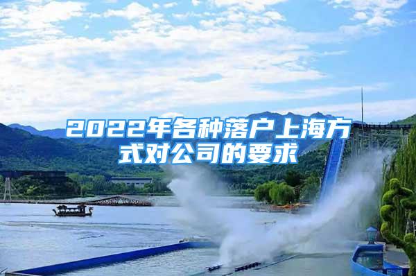 2022年各种落户上海方式对公司的要求