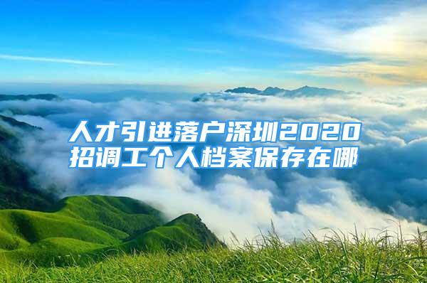 人才引进落户深圳2020招调工个人档案保存在哪