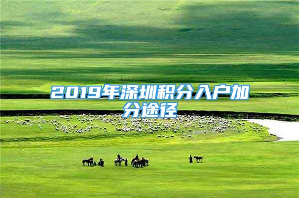 2019年深圳积分入户加分途径