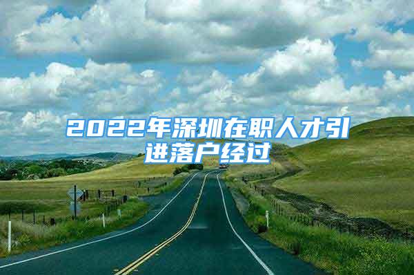 2022年深圳在职人才引进落户经过