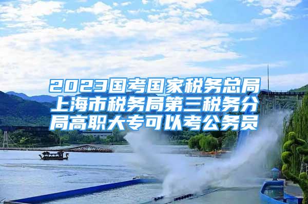 2023国考国家税务总局上海市税务局第三税务分局高职大专可以考公务员