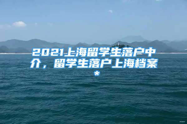 2021上海留学生落户中介，留学生落户上海档案＊