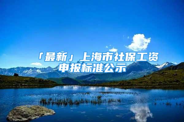 「最新」上海市社保工资申报标准公示