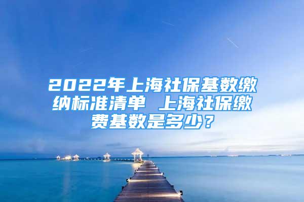 2022年上海社保基数缴纳标准清单 上海社保缴费基数是多少？