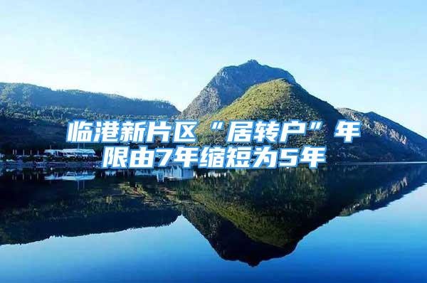 临港新片区“居转户”年限由7年缩短为5年